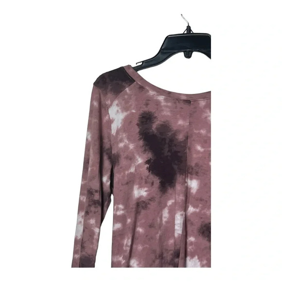 1637. Z BY ZELLA LONG SLEEVE TOP SIZE MEDIUM TIE DYE PINK/PURPLE/WHITE IN COLOR - Picture 9 of 10